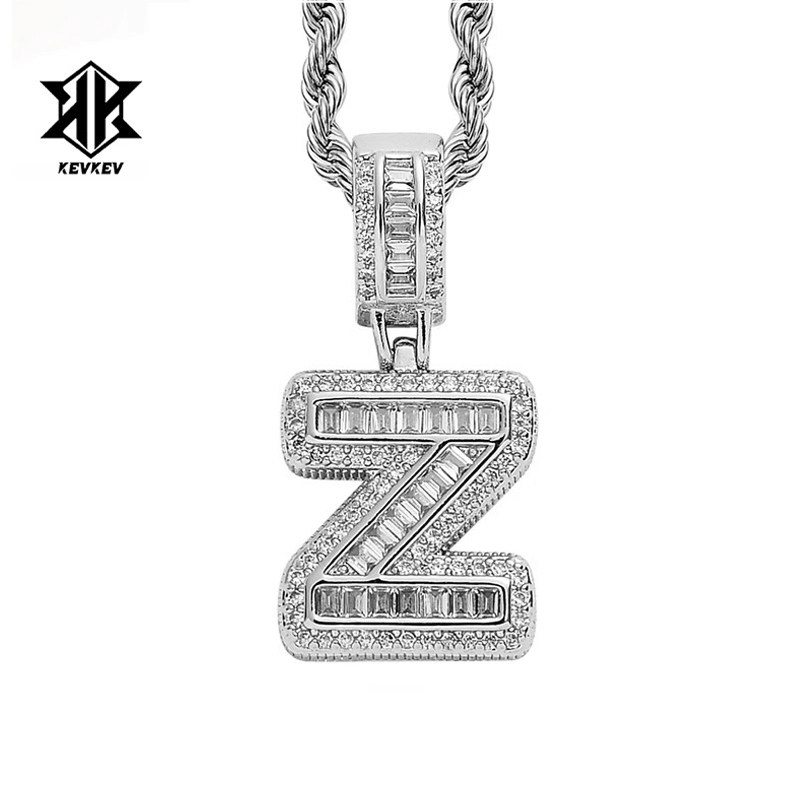 潮牌嘻哈订制满钻英文字母项链