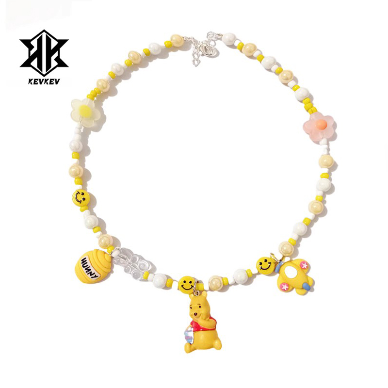 同款马卡龙彩色小熊项链