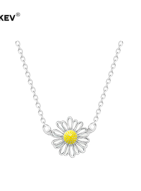 官方正品权志龙GD同款小雏菊项链镀银小清新锁骨链个性轻奢毛衣链