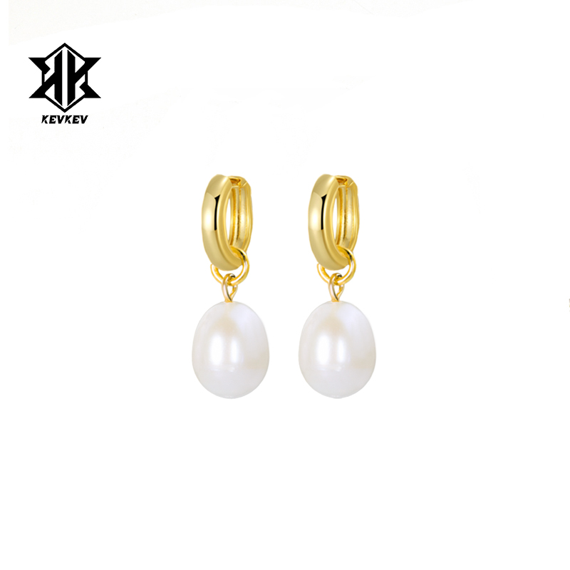 天然珍珠纯银耳环刘亦菲同款