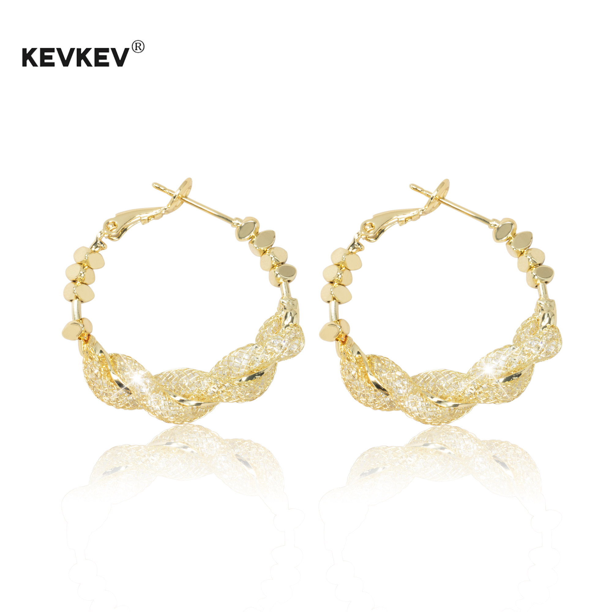 KEVKEV 光耀星空耳环缠绕锆石镀18K金小众设计轻奢高级感耳饰女款