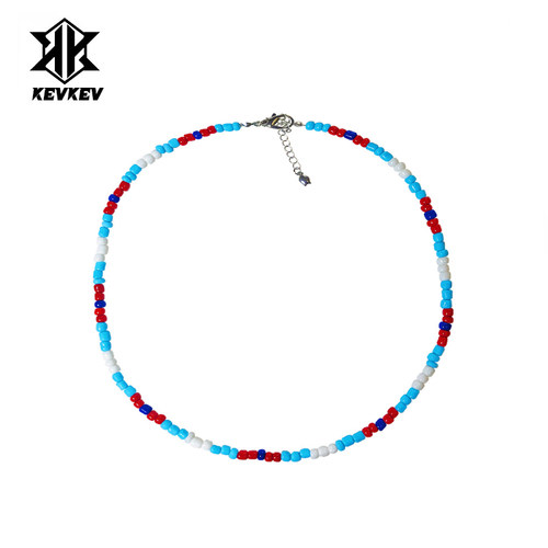 kev串珠锁骨链时尚潮牌