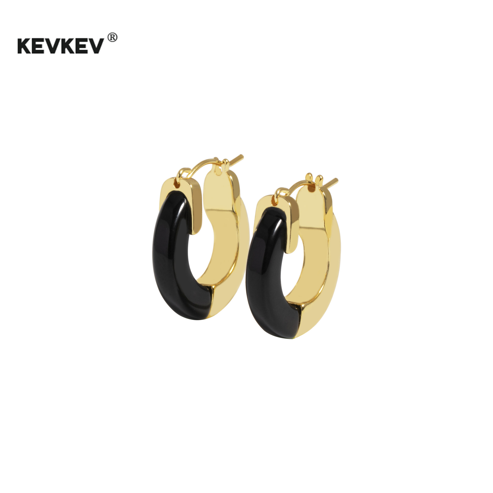 拼接耳环欧美kevkev天然玛瑙复古