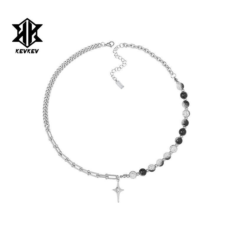 章昊同款四芒星吊坠项链