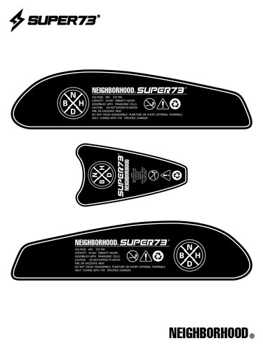 super73RX大油壶电池专用防水耐磨贴纸高质量涂鸦装饰改装配件