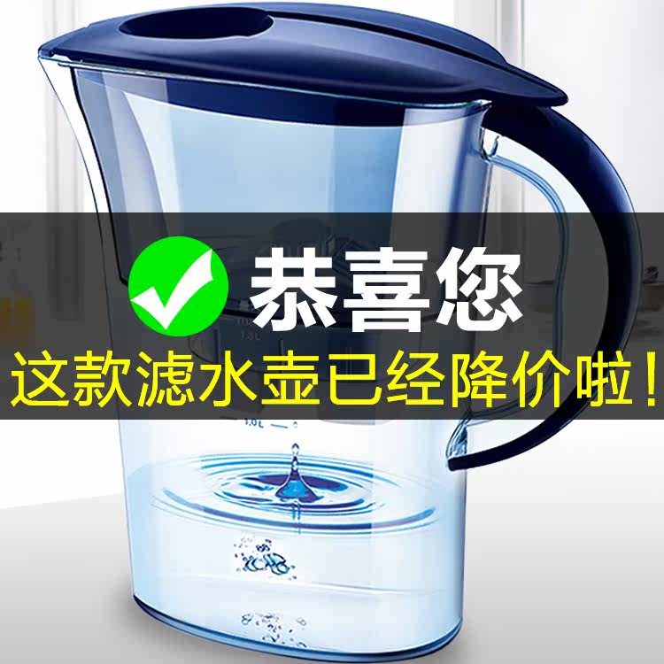 家用净水壶直饮净水器除氯便携厨房自来水过滤水壶通用过滤芯2.5L