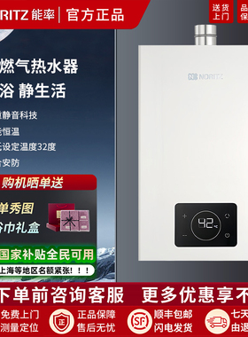 NORITZ/能率 GQ-16E5FEXQ/13E5FEXQ燃气热水器智能恒温16升零冷水
