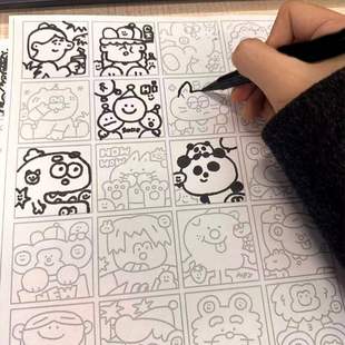 小红书同款控笔划图稿上班上学无聊偷懒解压描画练习临摹图纸稿