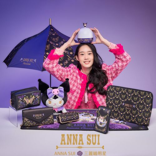 台湾711代购！三丽鸥*安娜苏联名黑紫设计合日本超可愛的三丽鸥