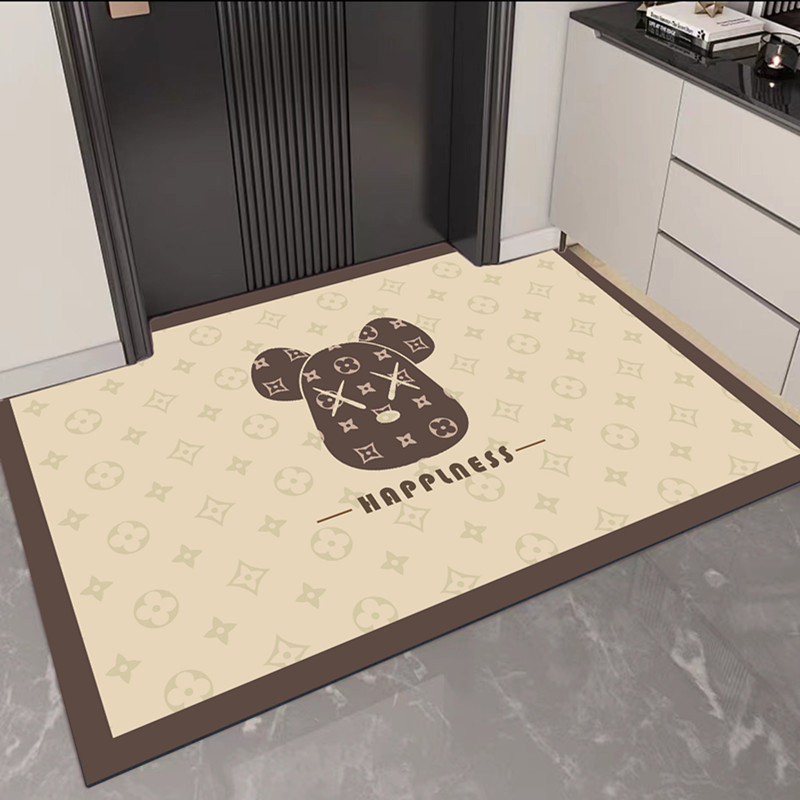 2023入户门地垫高级感PVC皮革免洗可擦门口脚垫入门进门地毯裁剪