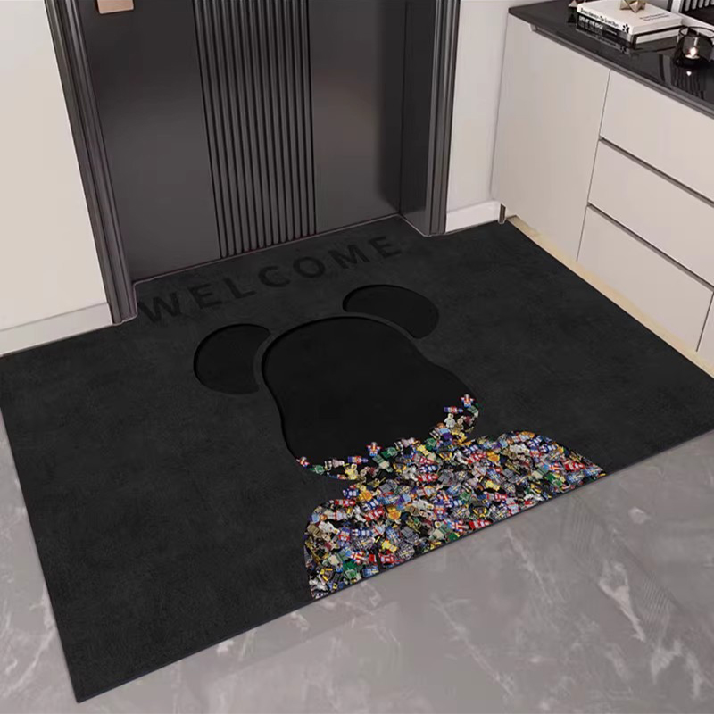 高级感入户门地垫门口耐脏脚垫门垫进门玄关地毯PVC可擦免洗裁剪
