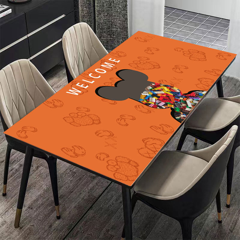 皮革餐桌垫高级卡通桌面桌子保护垫书桌茶几垫防水防油免洗餐桌垫