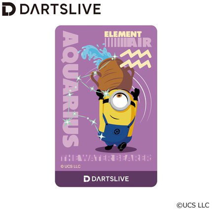 DARTSLIVE小黄人Minions十二星座-水瓶座 飞镖会员卡 全球通用