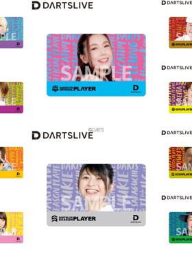 亲笔签名!限定DARTSLIVE知名选手飞镖卡身份卡 专属主题背景动画