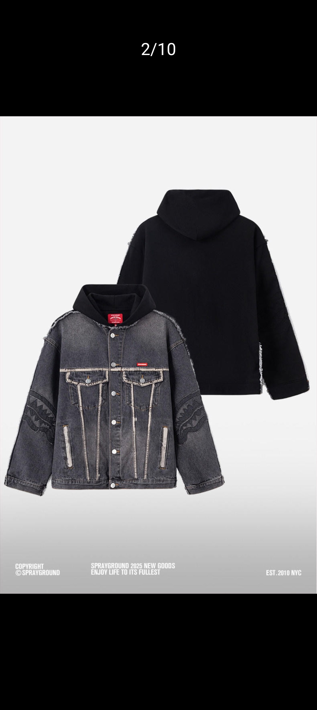 全新正品sprayground牛仔外套