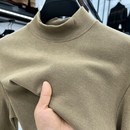 德绒打底衫 t恤 男秋冬半高领卫衣内搭纯色无痕保暖内衣双面绒长袖