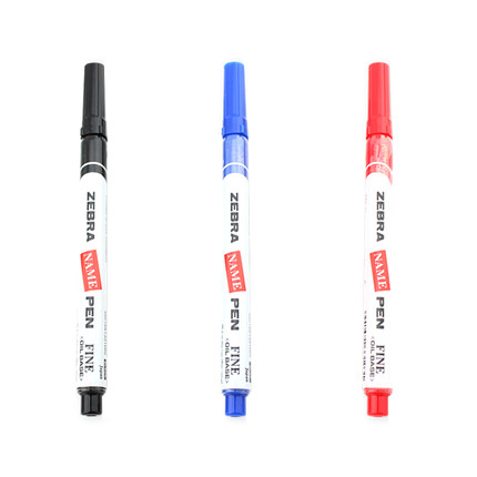 日本ZEBRA斑马牌NAME PEN油性记号笔小单头MO-12A1-SNZ标签记号笔