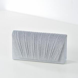 简约百搭格利特圆形手提百褶晚宴包礼服旗袍包女复古国风潮流女包