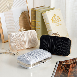 树杈头百褶宴会手拿包礼服包时装包少女手拎包