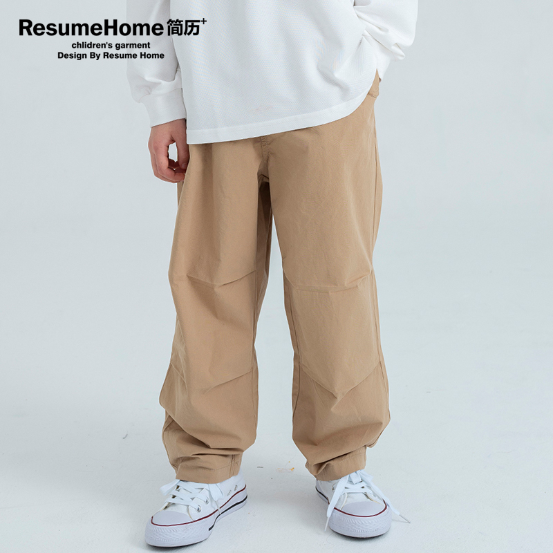 RESUMEHOME简历家2024春季男女童裤子帅气工装裤儿童百搭休闲裤潮