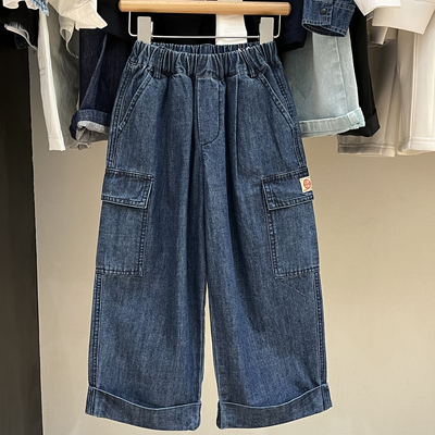 简历童装春季男大口袋工装牛仔裤