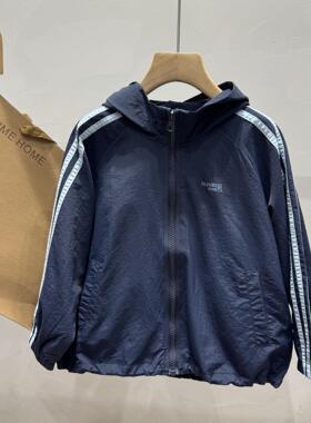 RESUMEHOME简历童装2025春秋中大童防水速干连帽外套宝宝帅气上衣