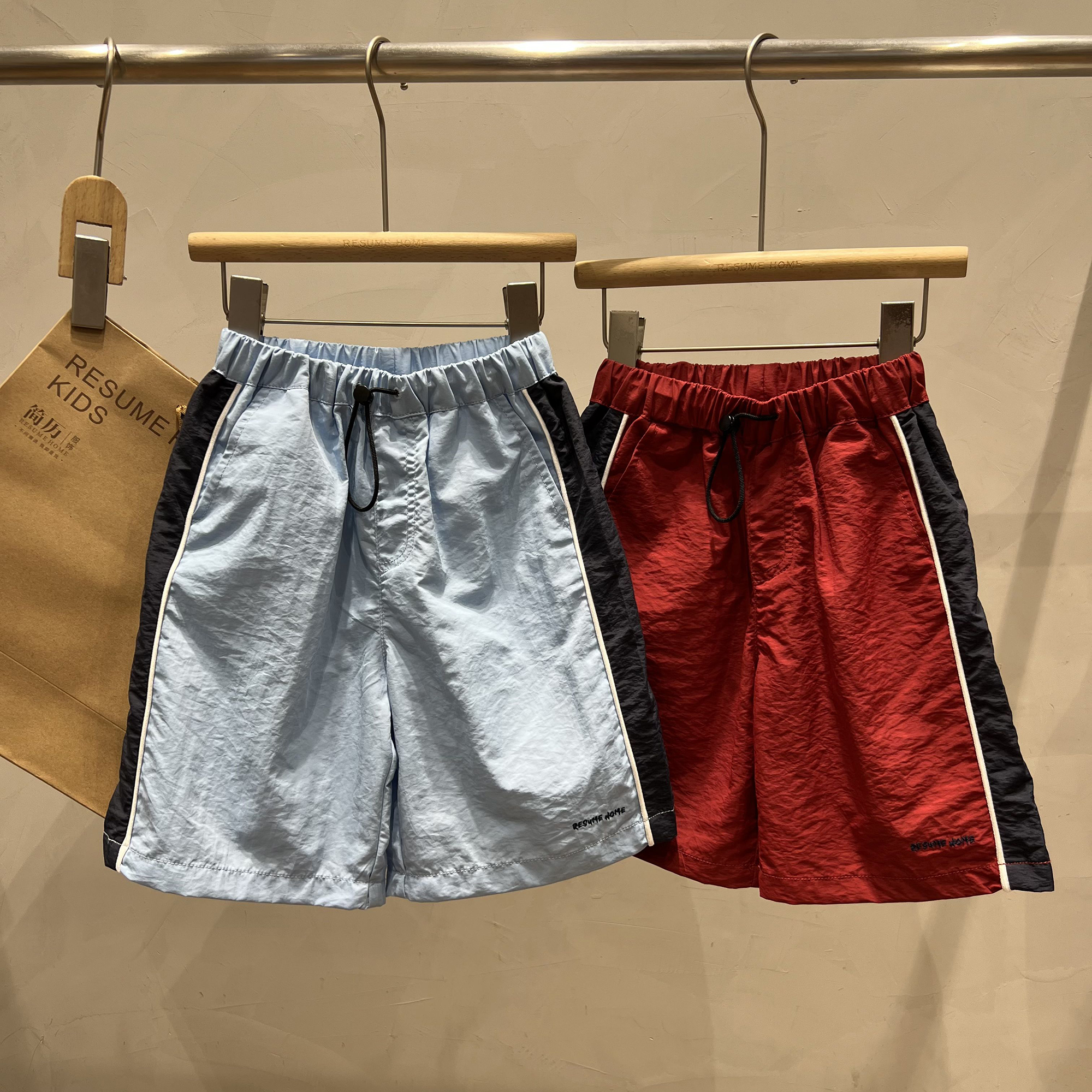 RESUMEHOME简历童装2025夏季新款中大童宽松透气儿童运动休闲短裤