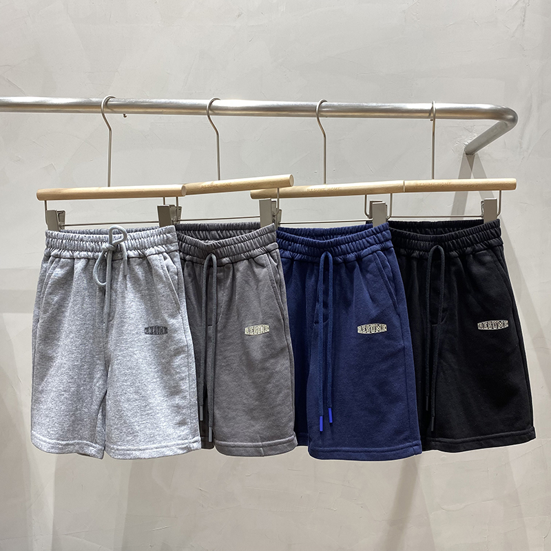 RESUMEHOME简历家2023夏季新款休闲纯棉薄款字母系带儿童运动短裤