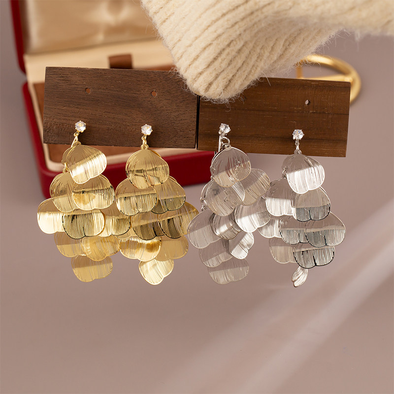 蚊香盘显瘦金属镂空花朵长款耳坠耳环复古欧美夸张气质无耳洞耳夹,饰品/流行首饰/时尚饰品新,耳夹,淘宝优惠券,粉丝福利购,淘宝优惠卷