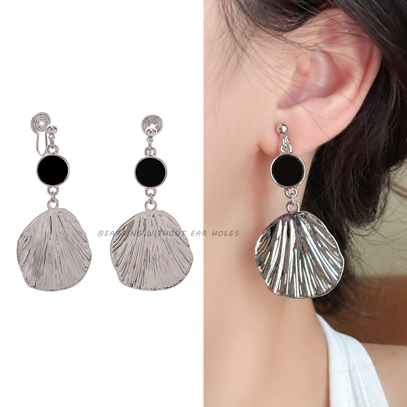 欧美复古贝壳扇形造型蚊香盘耳夹