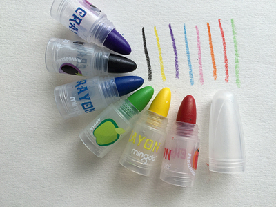 批发明达子弹头可拆卸替换蜡笔