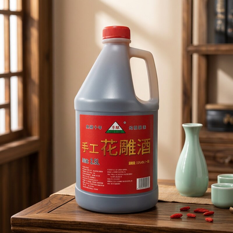 亭联十年手工花雕酒2.5L桶装15度一级黄酒半干型直饮聚餐烹饪小酌