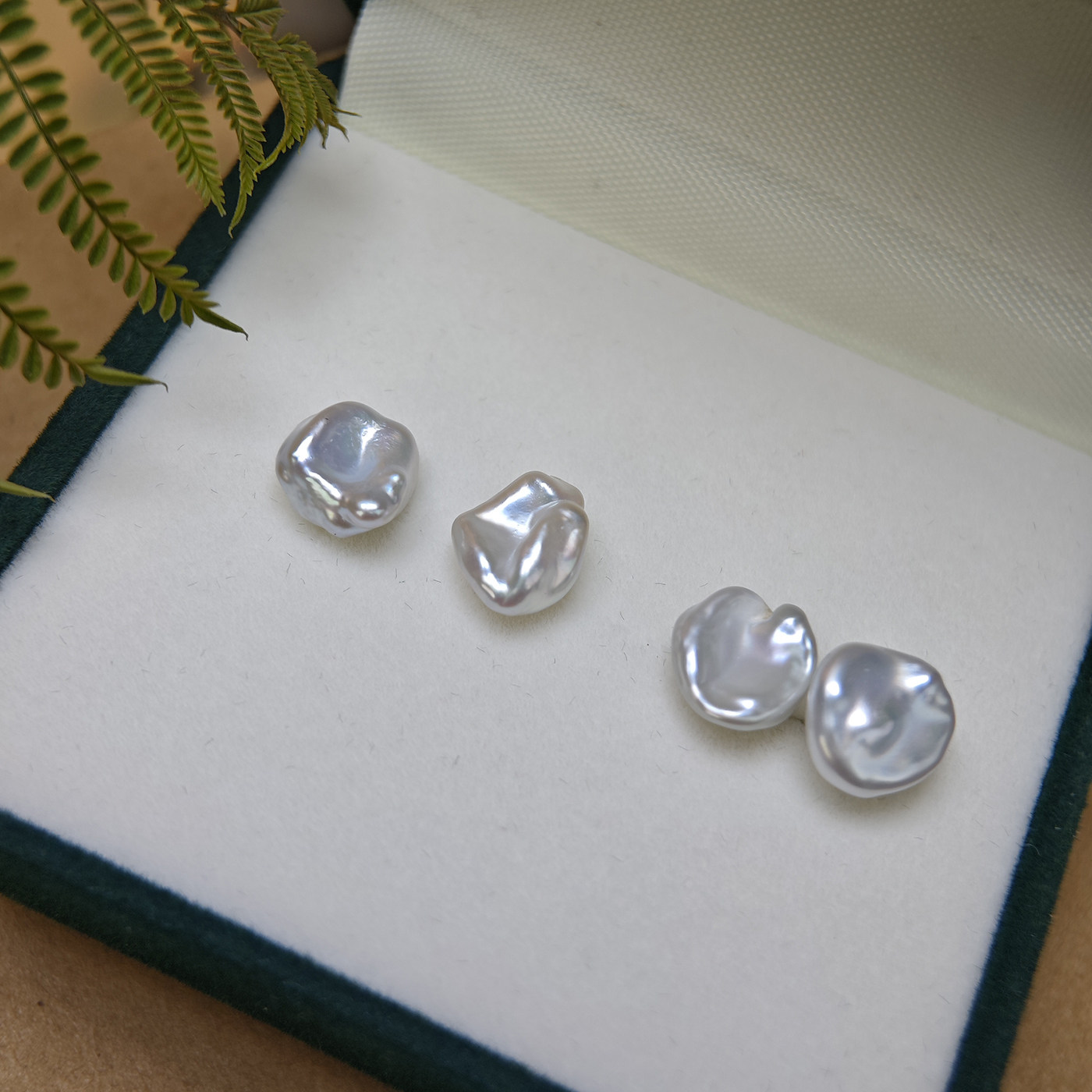 飒飒亮~平替澳白银光天然野生无核keshi珍珠耳钉花瓣碎银子耳饰,珠宝/钻石/翡翠,耳饰,淘宝优惠券,粉丝福利购,淘宝优惠卷