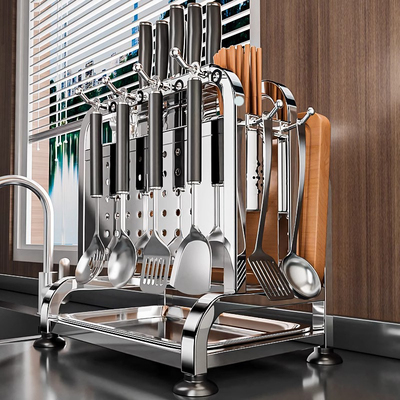 皇臣多功能厨房不锈钢刀架