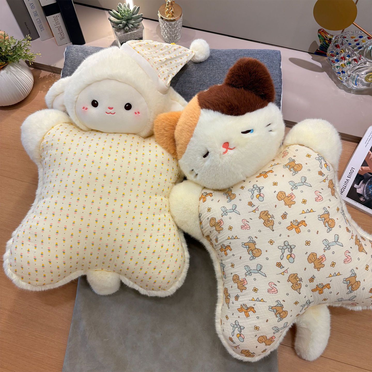 萌宠幼稚园系列大号毛绒玩具柔软解压抱枕送生日礼物靠垫/抱枕