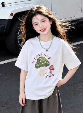 【100%纯棉】夏季女童短袖t恤