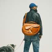 HALF WORK 重工马鞍包植鞣头层牛皮真皮斜挎包中号复古单肩手提包