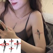 网红同款 手臂手腕防水女持久仿真ins风暗黑系 天选之子环纹身贴