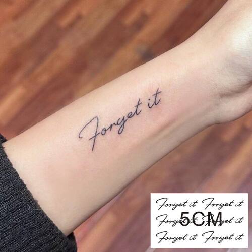 forget it英文忘记纹身贴个性励志小众高颜值个性辣妹防水持久女