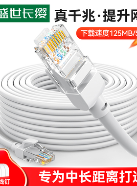千兆网线家用超六类室外高速网络电脑宽带路由器连接线10m15m20米