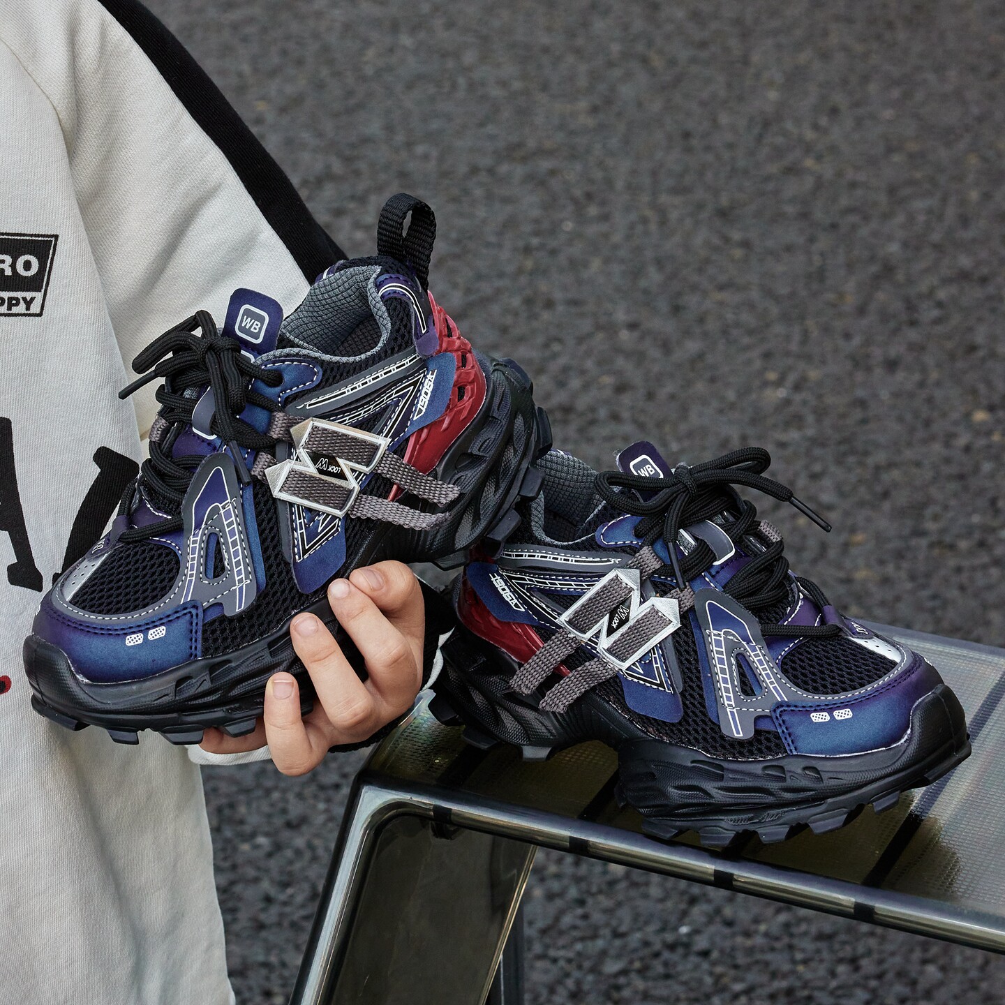 男童运动鞋春秋2025新款儿童炸街潮牌撞色老爹鞋厚底透气中大童鞋