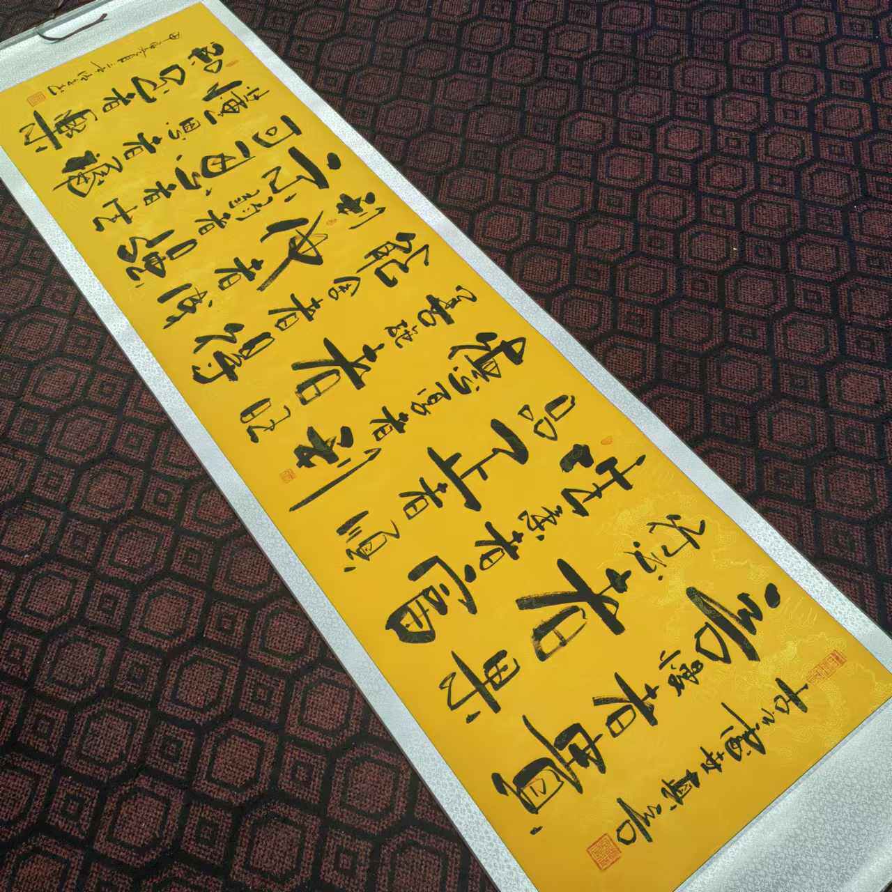 汕沣字画《言慢者贵》客厅办公室茶室书法字画作品手写毛笔字挂画