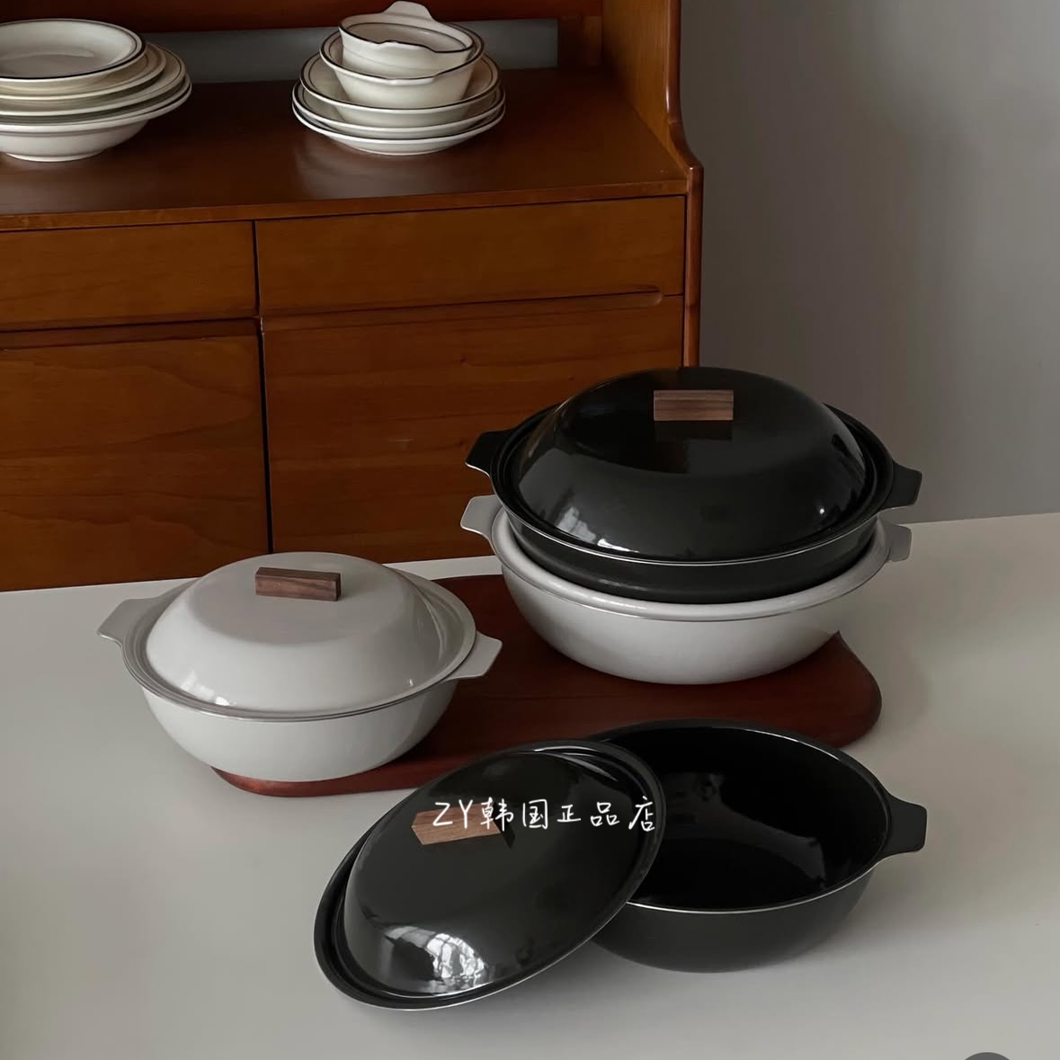 Xian时产品 韩国代购进口简约设计ins多用途炖煮锅双耳小汤锅