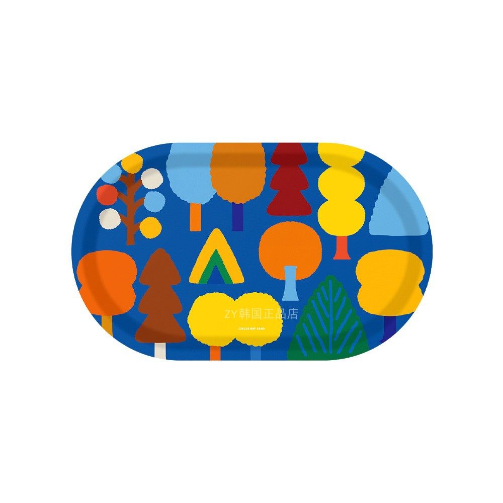 韩国代购进口ins 可爱印花小托盘料理甜品盘桌面收纳盘一人食茶盘,餐饮具,餐用托盘,淘宝优惠券,粉丝福利购,淘宝优惠卷