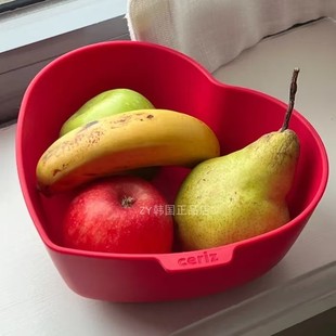 进口可爱沙拉碗家用大容量食品级爱心水果盘泡面碗零食碗 韩国代购