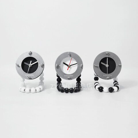 韩国代购ins简约百搭座钟家用台式座钟桌面装饰时尚台面石英表