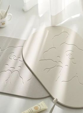 韩国代购进口硅藻泥吸垫卫生间地垫速干脚垫厕所门口垫浴室防滑垫