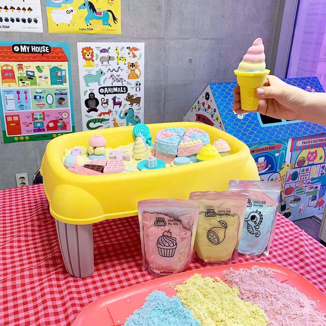 韩国代购进口直邮儿童多功能早教游戏桌玩沙子早教益智幼儿玩具台