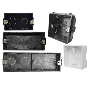德力西底盒开关插座86型通用暗盒118型明盒预埋盒地插接线铁盒子