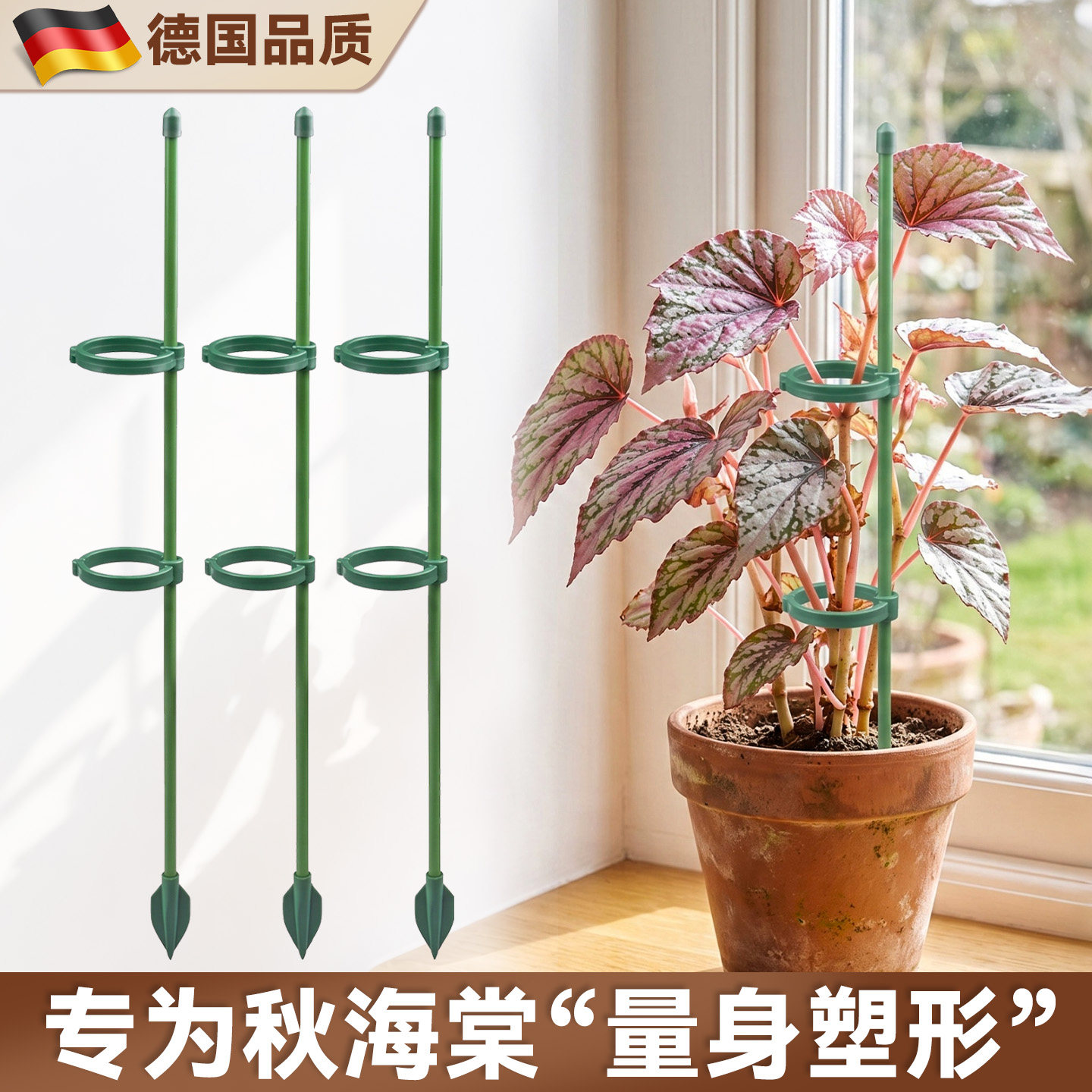 秋海棠支撑杆花架爬藤架造型支架花支撑架室外植物架杆绿植固定器图片